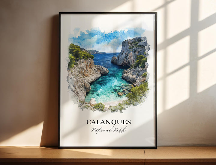 Calanques National Park Wall Art, Marseille Print, Calanques Artwork, Calanques Park Gift, Travel Print, Travel Poster, Housewarming Gift