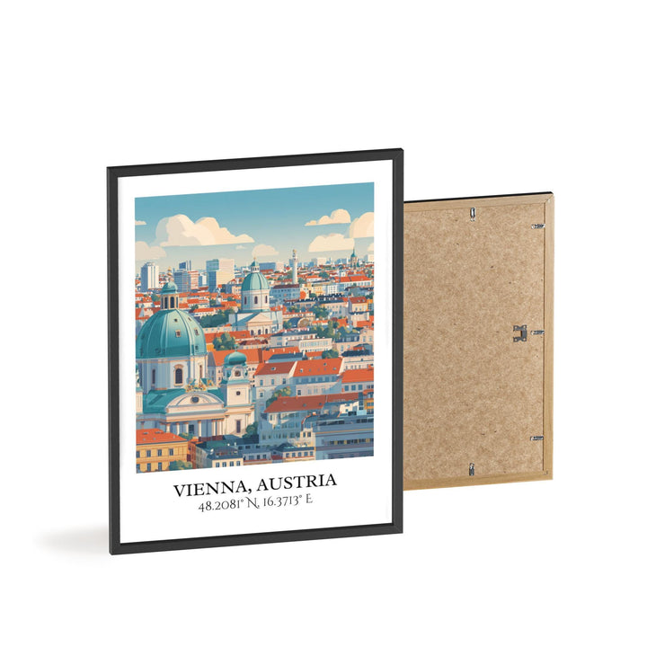 Vienna Austria Art, Vienna Retro Travel Art, Vienna Home Decor, Vienna Austria Gift, Austria Travel Art, Travel Prints, Housewarming Gift