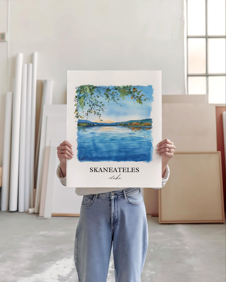 Skaneateles Lake Wall Art, Finger Lakes Print, New York State Artwork, Skaneateles Lake Gift, Travel Print, Travel Poster, Housewarming Gift