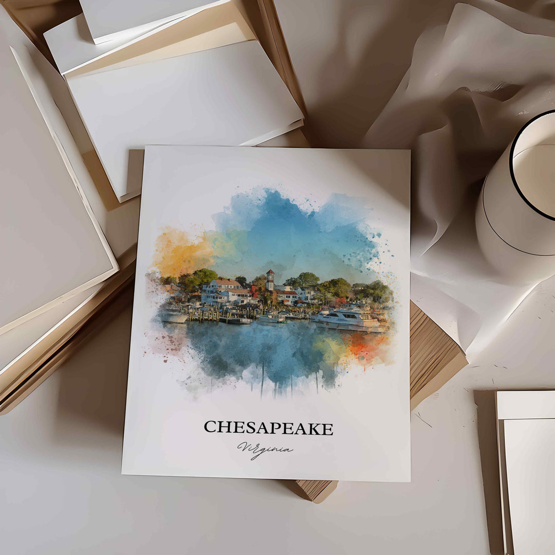 Chesapeake, Virginia – Watercolor Art Print