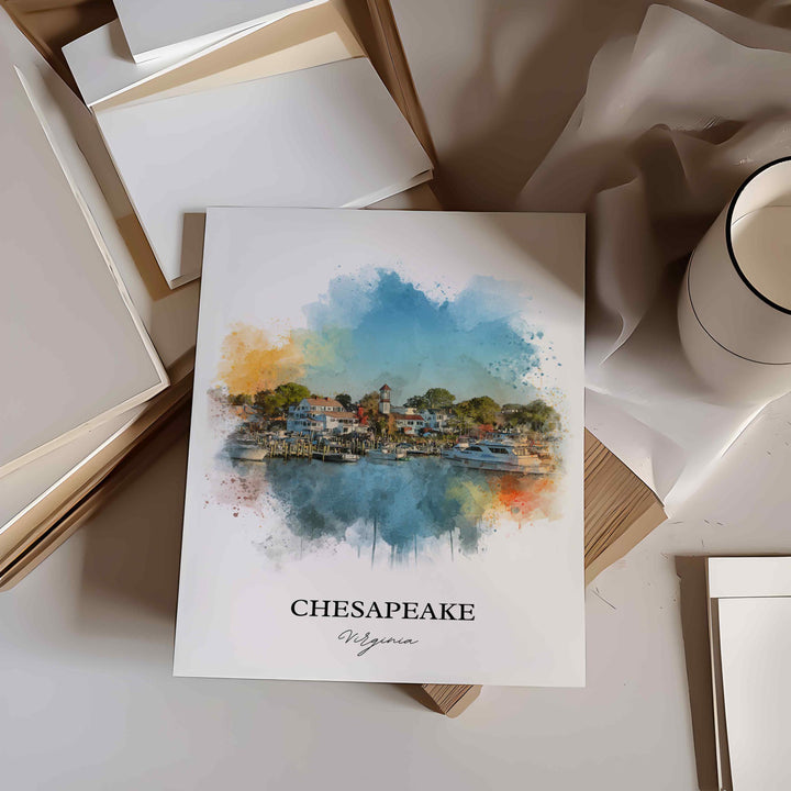 Chesapeake, Virginia – Watercolor Art Print