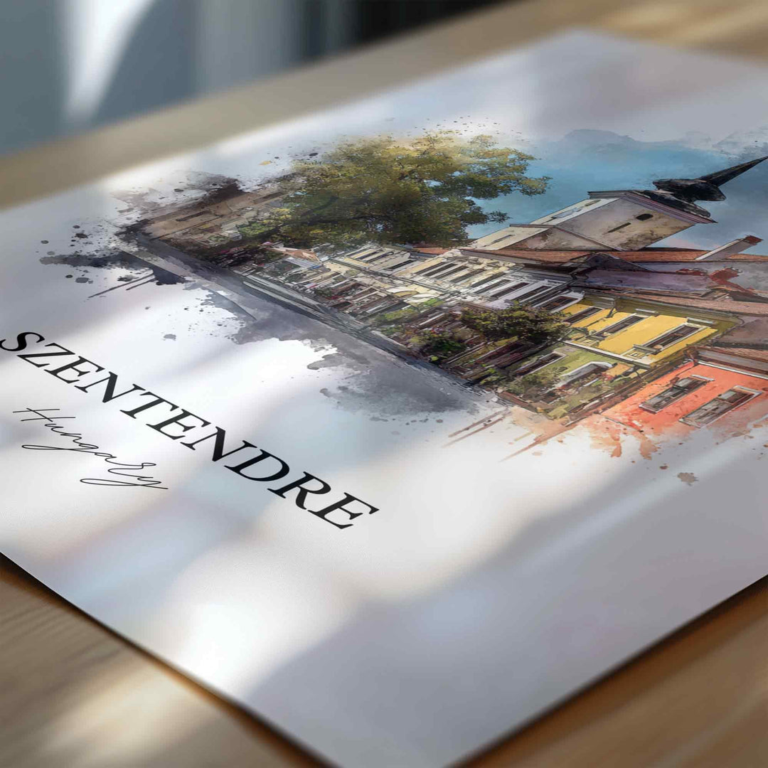 Szentendre, Hungary – Watercolor Art Print