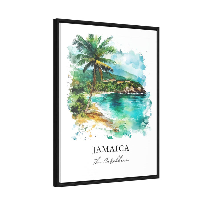Jamaica Wall Art, Jamaica Island Print, Jamaica Country Watercolor Art, Jamaica Gift, Travel Print, Travel Poster, Housewarming Gift