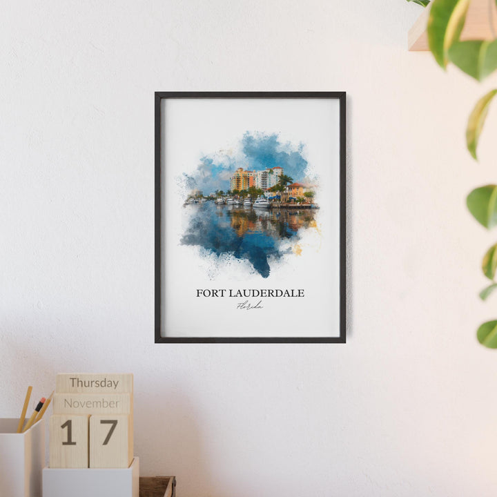 Fort Lauderdale, Florida – Watercolor Art Print