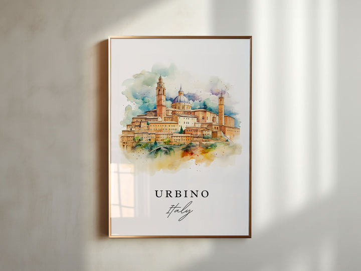 Urbino Italy wall art - Italy, Urbino IT print, Urbino Italia Wedding gift, Urbino Birthday present, Custom Text, Perfect Gift