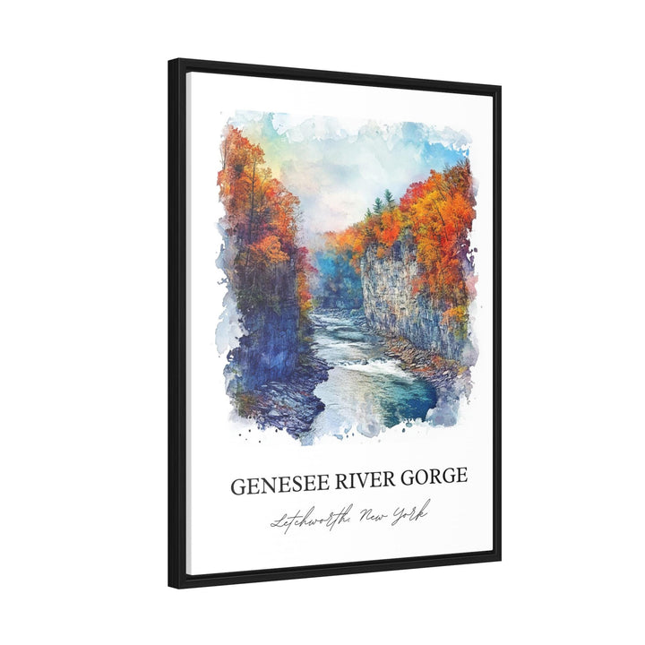 Genesee River Wall Art, Rochester Print, Genesee River Gorge Watercolor, Rochester NY Gift, Travel Print, Travel Poster, Housewarming Gift