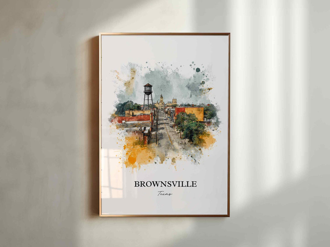 Brownsville, Texas – Watercolor Art Print