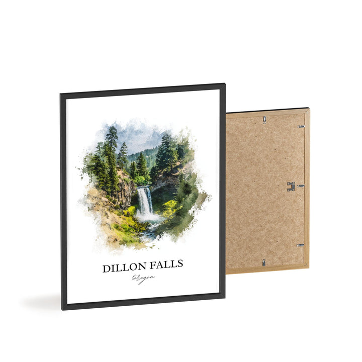 Dillon Falls Wall Art, Dillon Falls Print, Oregon Artwork, Deschutes National Forest Gift, Travel Print, Travel Poster, Housewarming Gift