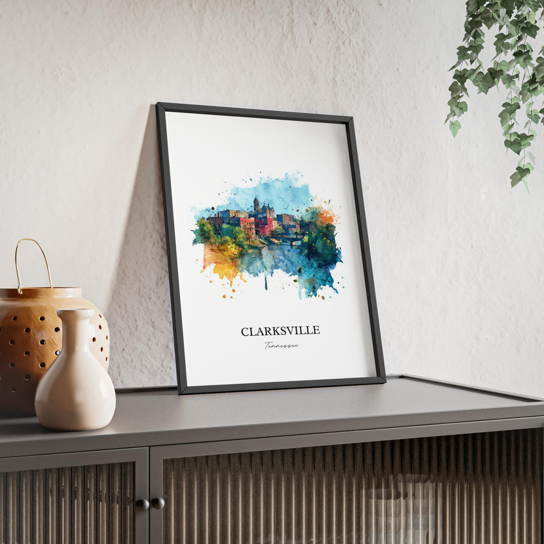 Clarksville, Tennessee – Watercolor Art Print