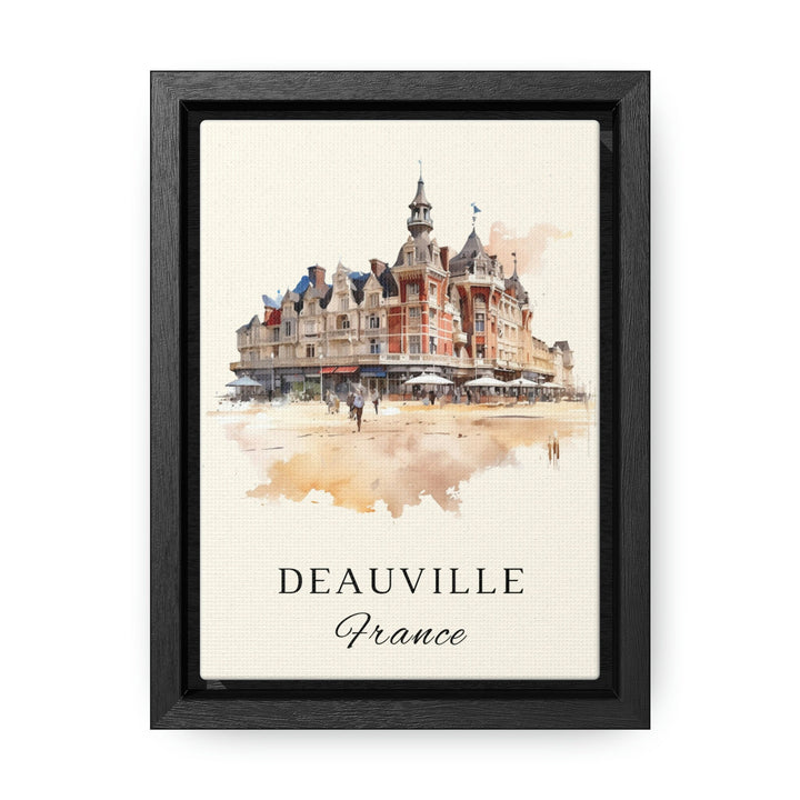 Deauville traditional travel art - France, Deauville poster, Wedding gift, Birthday present, Custom Text, Personalised Gift