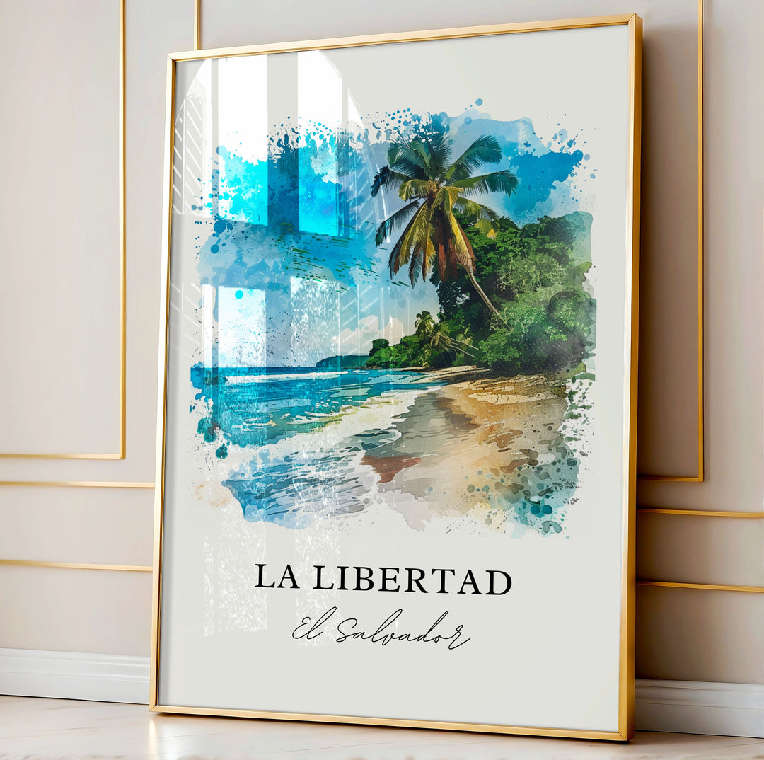 La Libertad, El Salvador – Watercolor Art Print
