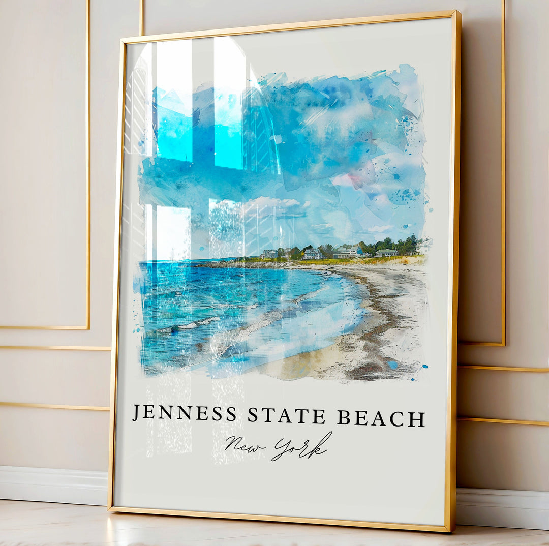 Jenness State Park Beach Art, Jenness Beach, New Hampshire Wall Art, NH Gift, Travel Print, Travel Poster, Travel Gift, Housewarming Gift