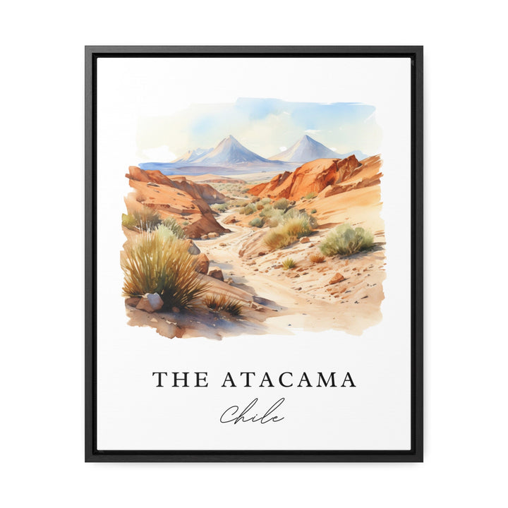 Atacama Desert traditional travel art - Chile, The Atacama poster, Wedding gift, Birthday present, Custom Text, Personalized Gift