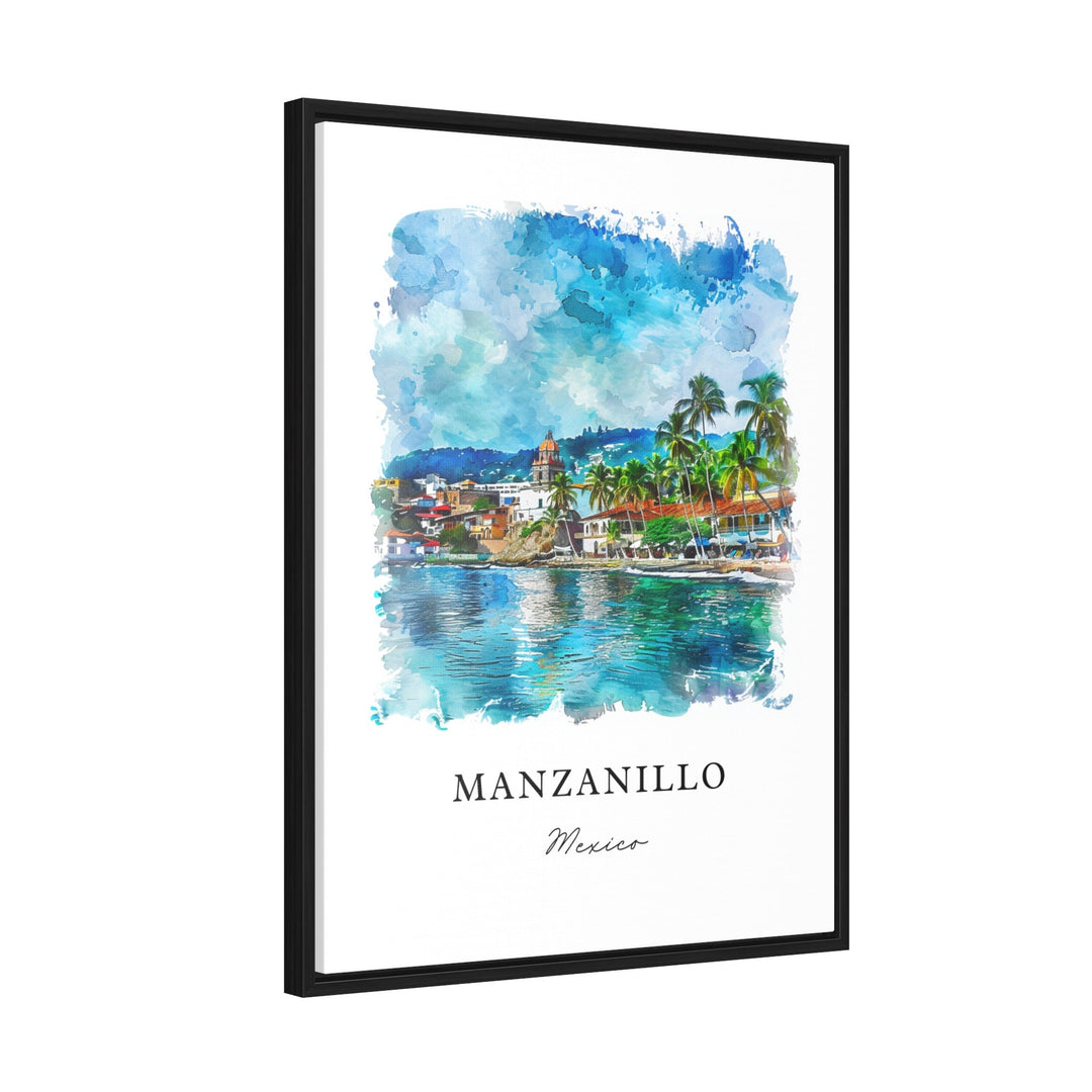 Manzanillo Mexico Wall Art, Colima MX Print, Manzanillo Watercolor Art, Manzanillo MX Gift,