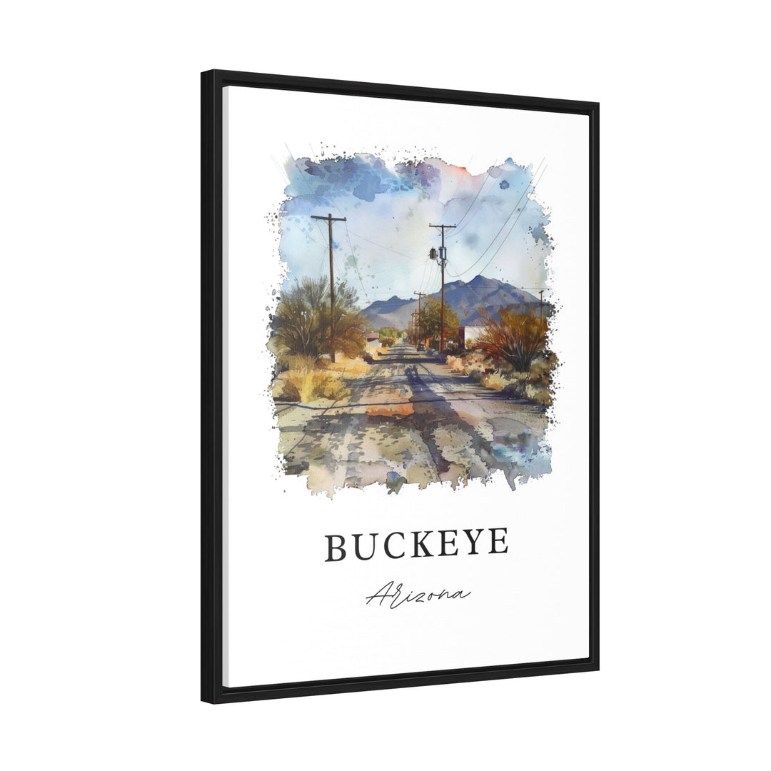 Buckeye AZ Wall Art, Buckeye Print, Buckeye Arizona Watercolor Art, Maricopa County Gift, Travel Poster, Housewarming Gift