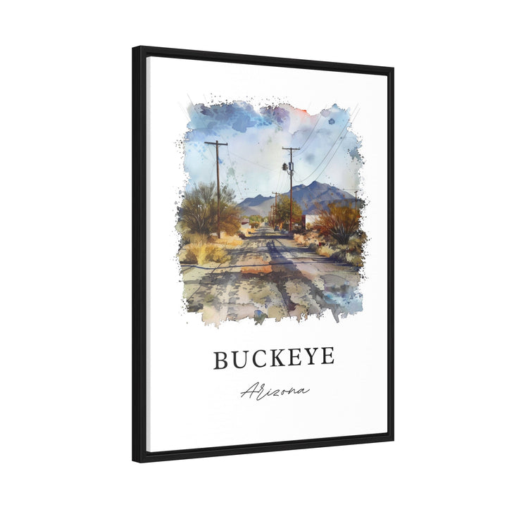 Buckeye AZ Wall Art, Buckeye Print, Buckeye Arizona Watercolor Art, Maricopa County Gift, Travel Poster, Housewarming Gift