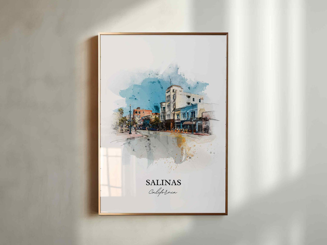 Salinas, California – Watercolor Art Print