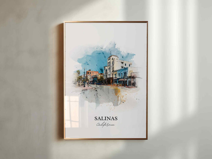 Salinas, California – Watercolor Art Print
