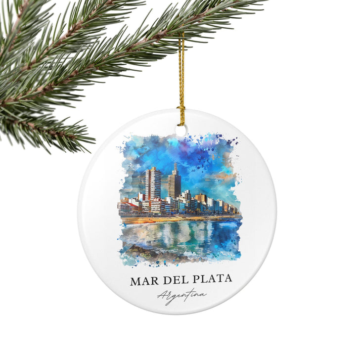 Mar del Plata Ornament: Unique Mar del Plata Souvenir, Argentina Xmas Decor, and Authentic Argentina Gift