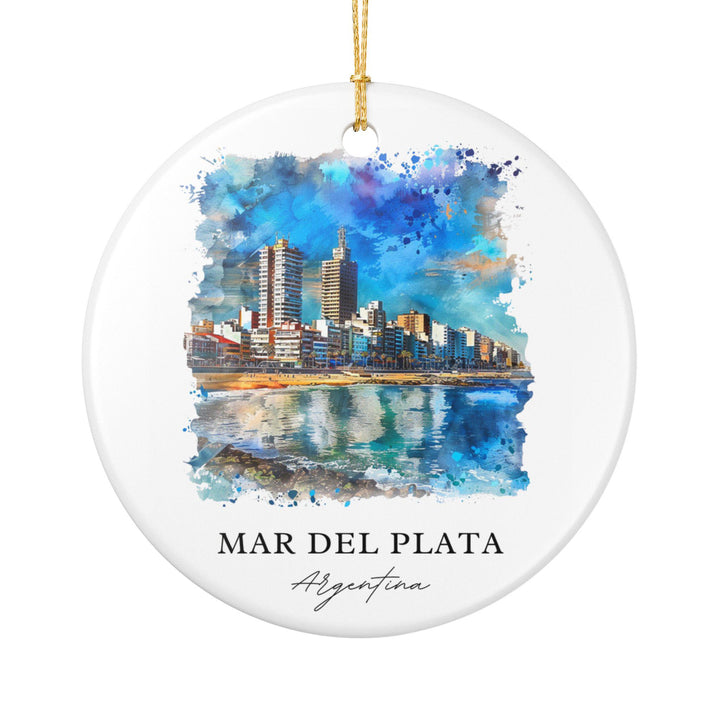 Mar del Plata Ornament: Unique Mar del Plata Souvenir, Argentina Xmas Decor, and Authentic Argentina Gift