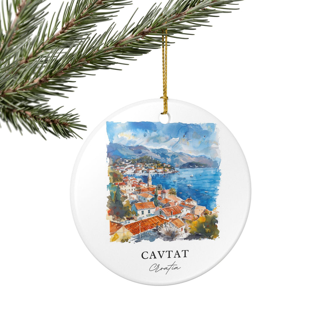 Cavtat Croatia Ornament: Unique Cavtat Souvenir, Cavtat Xmas Decor, and Authentic Cavtat Croatia Gift
