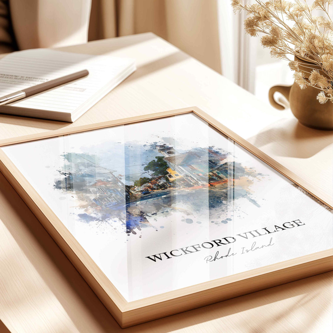 Wickford, Rhode Island – Watercolor Art Print