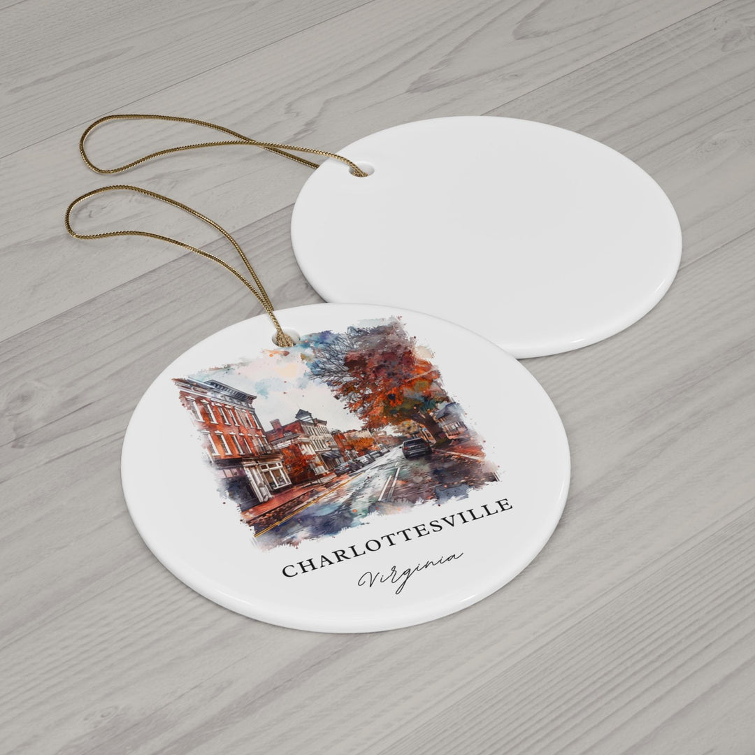 Charlottesville VA Ornament: Unique Charlottesville Souvenir, Charlottesville Xmas Decor, and Authentic Virginia Christmas Gift