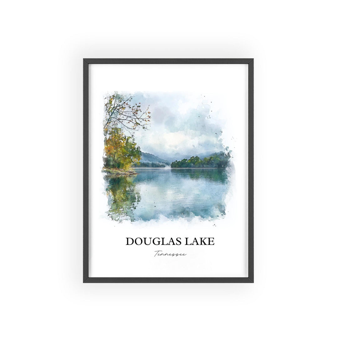 Douglas Lake Wall Art, Pigeon Forge Print, Great Smokies Artwork, Douglas Lake TN Gift, Travel Print, Travel Poster, Housewarming Gift