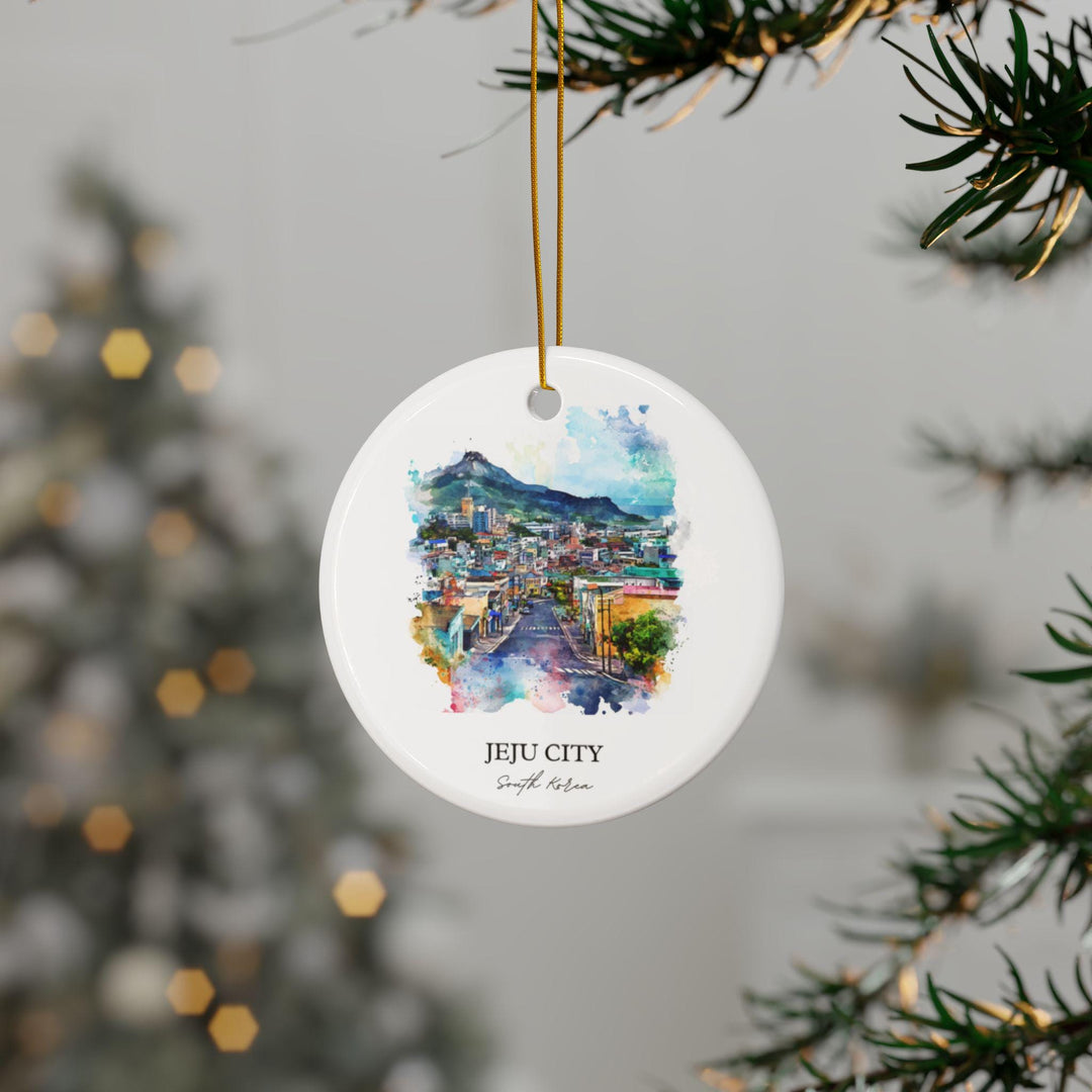 Jeju City Ornament: Unique South Korea Souvenir, Jeju City Xmas Decor, and Authentic Jeju City Gift