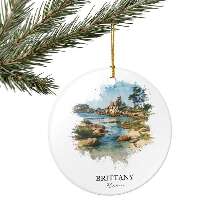 Brittany France Ornament: Unique Brittany France Souvenir, France Xmas Decor, and Authentic Brittany Region Gift