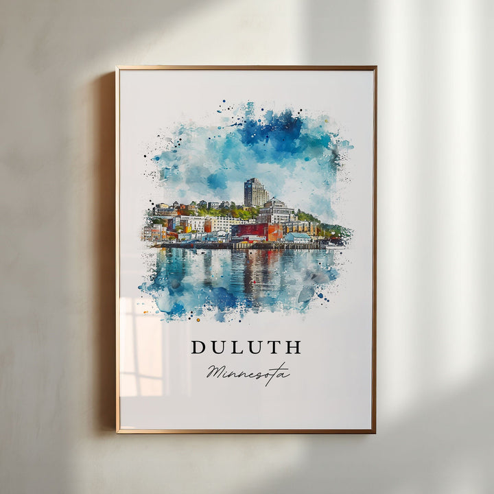 Duluth MN wall art - Minnesota, Duluth print, Duluth Wedding gift, Duluth Birthday present, Custom Text, Perfect Gift