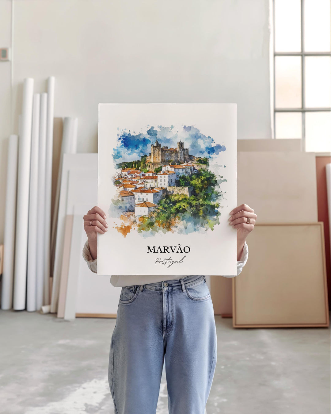 Marvao, Portugal – Watercolor Art Print