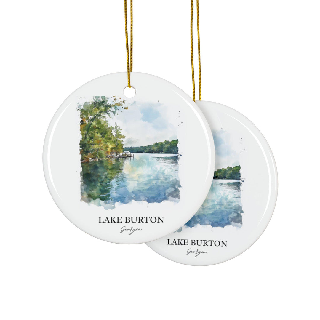 Lake Burton Georgia Ornament: Unique Lake Burton Souvenir, Lake Burton Xmas Decor, and Authentic Lake Burton GA Gift