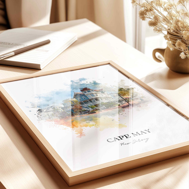 Cape May, New Jersey – Watercolor Art Print