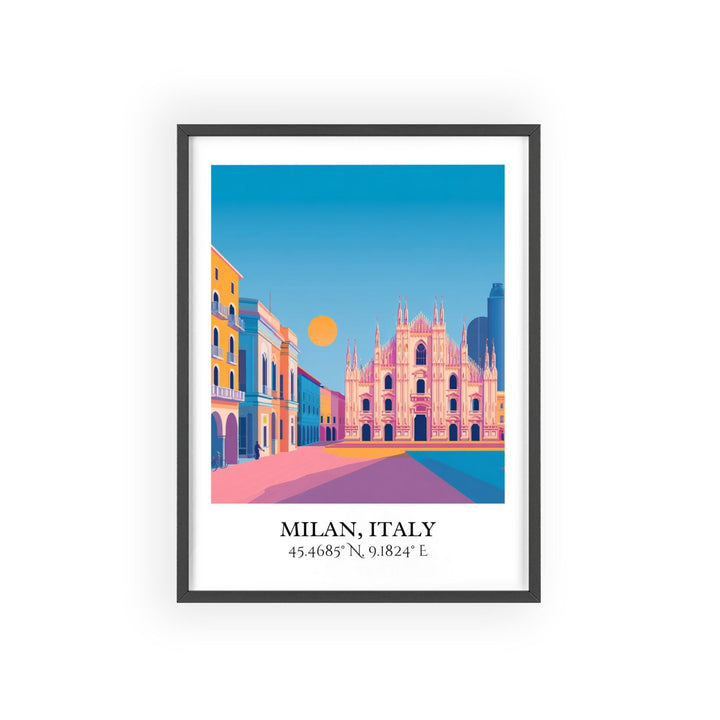 Milan Italy Art, Milan Retro Travel Art, Milan Italy Home Decor, Milan Italy Gift, Italy Travel Art, Travel Prints, Housewarming Gift