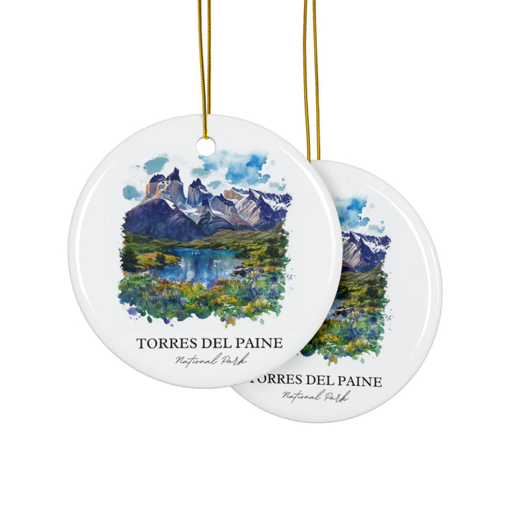 Torres Del Paine Ornament: Unique Torres Del Paine Souvenir, Torres Del Paine Xmas Decor, and Authentic Torres Del Paine Gift