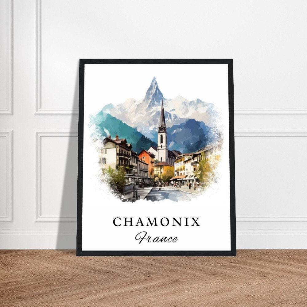 Chamonix France wall art - France, Chamonix poster, Chamonix Wedding gift, Birthday present, Custom Text, Personalised Gift