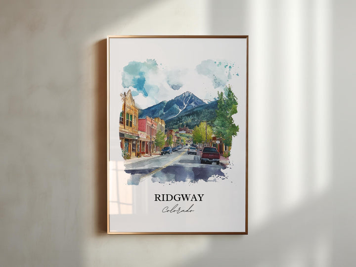 Ridgway, Colorado, USA – Watercolor Art Print