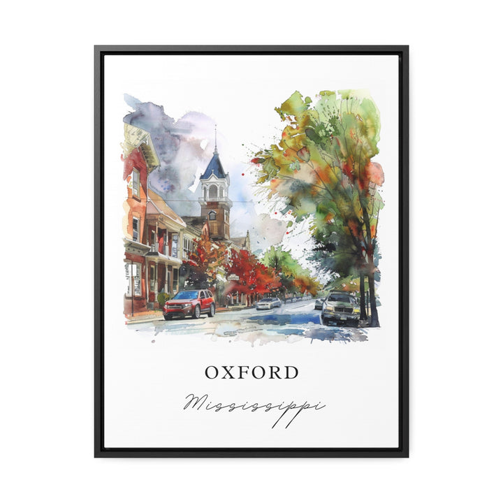 Oxford MS Wall Art, Oxford Mississippi Print, Mississippi Watercolor, Lafayette Cty MS Gift,