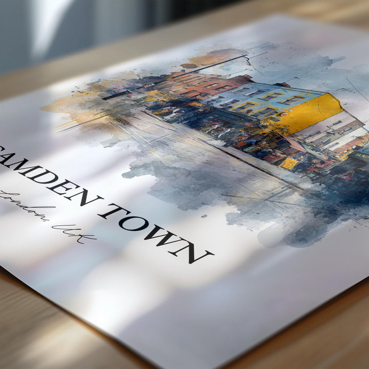 Camden Town, England – Watercolor Art Print