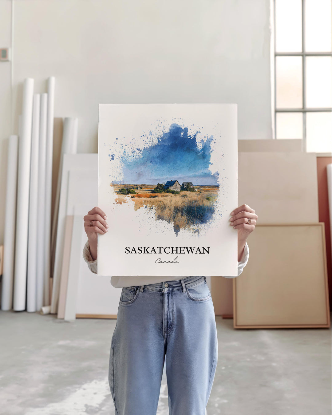 Saskatchewan, Canada – Watercolor Art Print