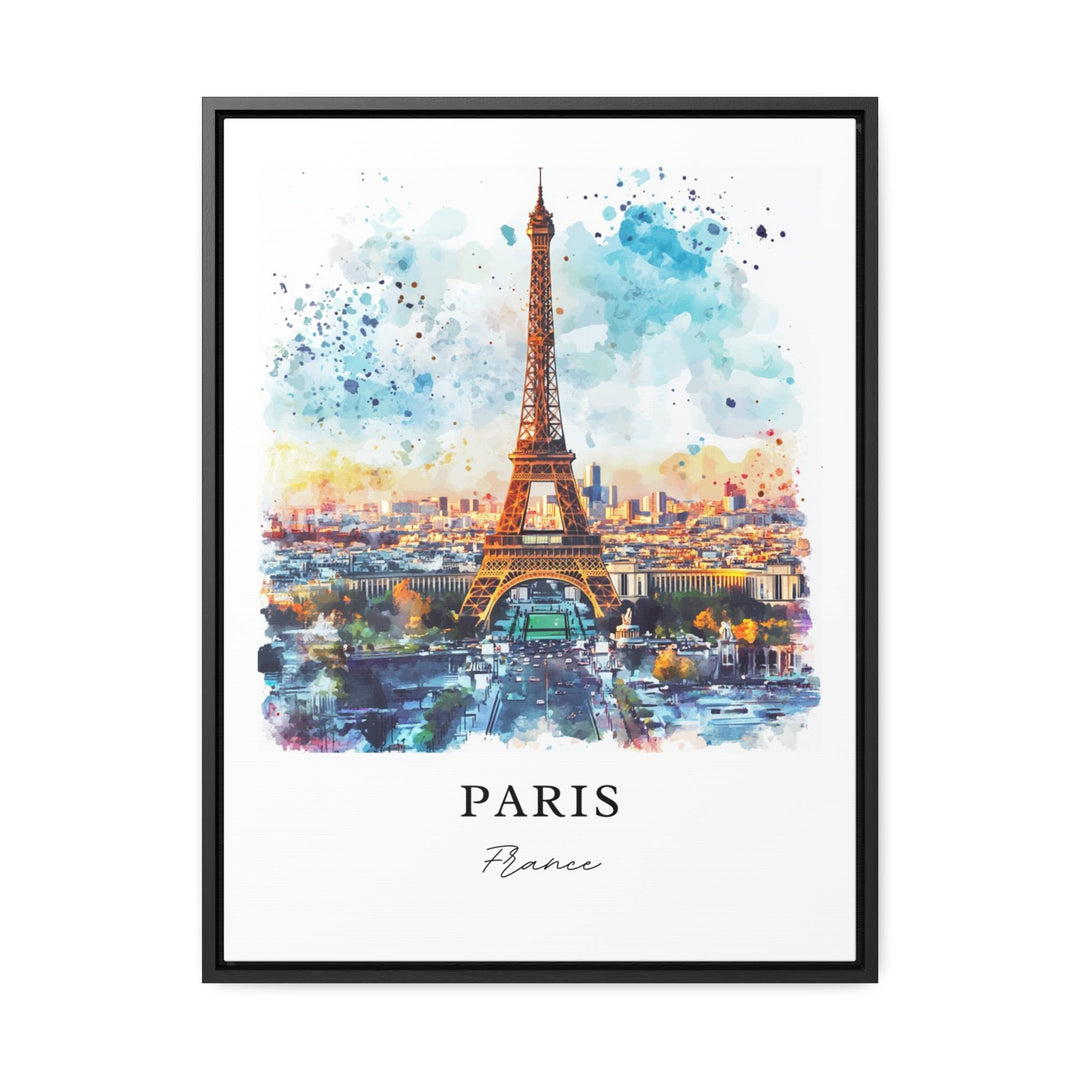 Paris France Wall Art, Eiffel Tower Print, Paris Skyline Watercolor Art, Paris France Gift, Travel Print, Travel Poster, Housewarming Gift
