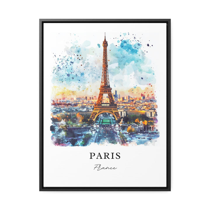 Paris France Wall Art, Eiffel Tower Print, Paris Skyline Watercolor Art, Paris France Gift, Travel Print, Travel Poster, Housewarming Gift