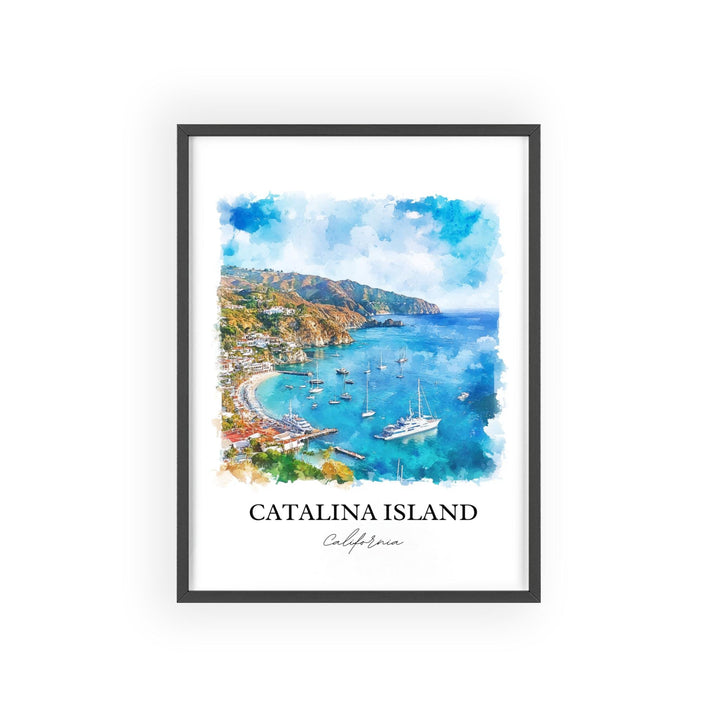 Catalina Island Wall Art, Los Angeles Print, Catalina Watercolor Art, Catalina Island Gift, Travel Print, Travel Poster, Housewarming Gift