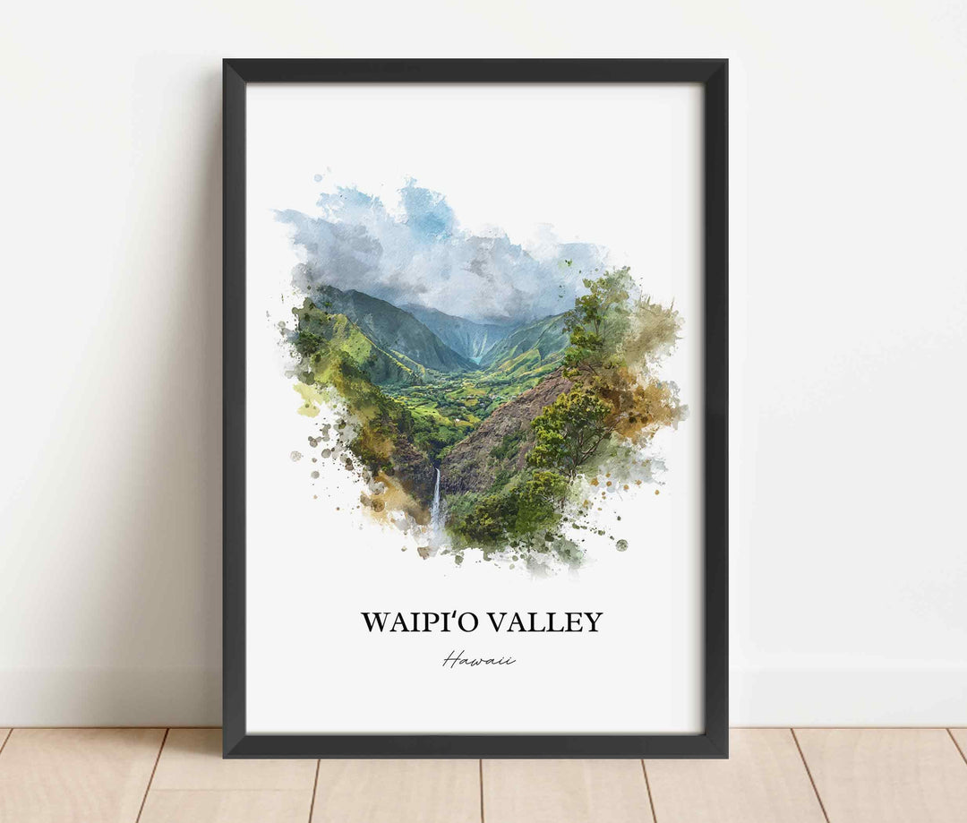 Waipi'o Valley, Hawaii – Watercolor Art Print