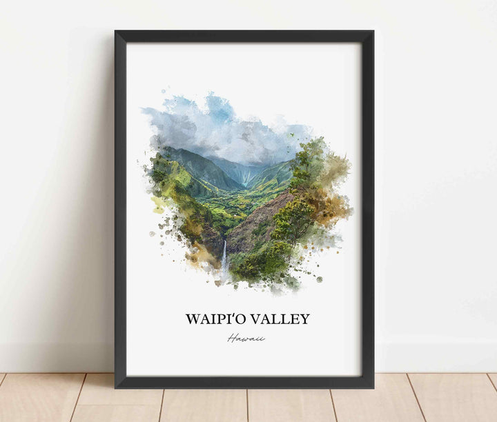 Waipi'o Valley, Hawaii – Watercolor Art Print
