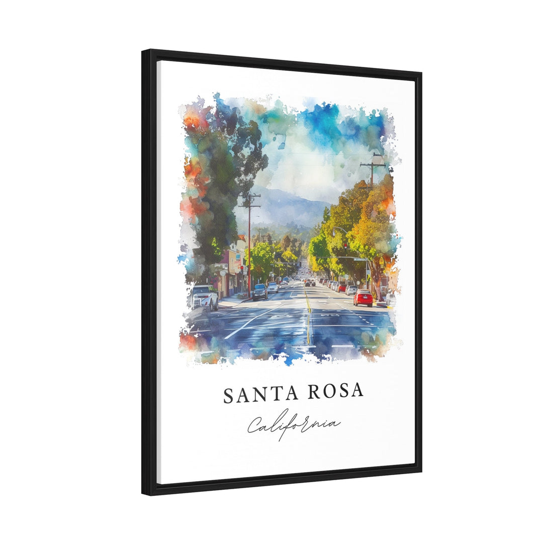 Sant Rosa Art Print, Sonoma Valley Print, California Wall Art, Sant Rosa Gift, Travel Print, Travel Poster, Travel Gift, Housewarming Gift