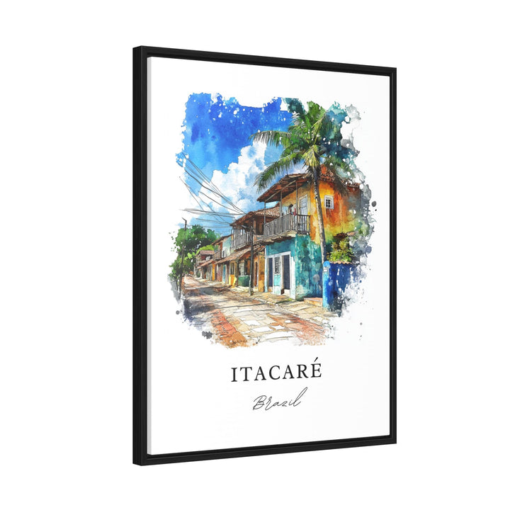 Itacaré Brazil Wall Art, Bahian Coast Print, Itacaré Watercolor Art, Bahia Brazil Gift,