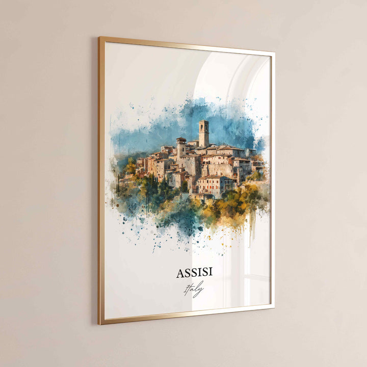 Assisi, Italy – Watercolor Art Print