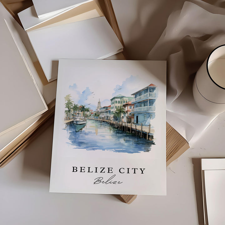 Belize City Wall Art - Belize Print